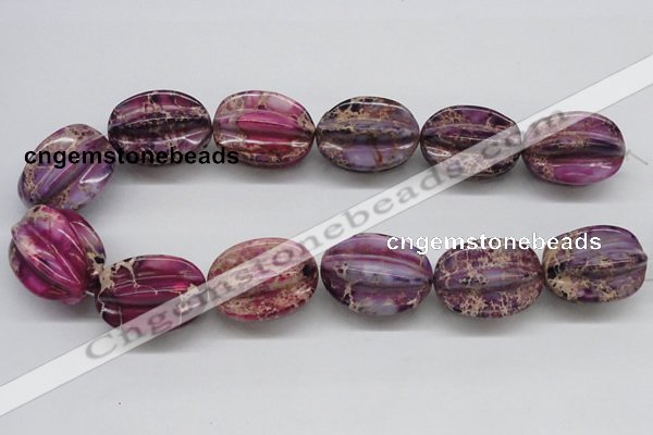 CDI37 16 inches 25*33mm star fruit shaped dyed imperial jasper beads