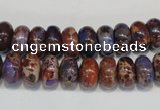 CDI371 15.5 inches 6*10mm rondelle dyed imperial jasper beads