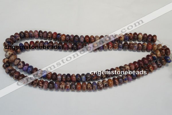 CDI371 15.5 inches 6*10mm rondelle dyed imperial jasper beads