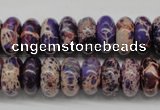 CDI373 15.5 inches 7*14mm rondelle dyed imperial jasper beads