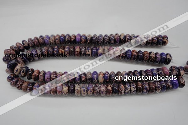 CDI373 15.5 inches 7*14mm rondelle dyed imperial jasper beads
