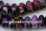 CDI374 15.5 inches 8*16mm rondelle dyed imperial jasper beads