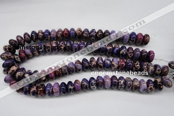 CDI374 15.5 inches 8*16mm rondelle dyed imperial jasper beads