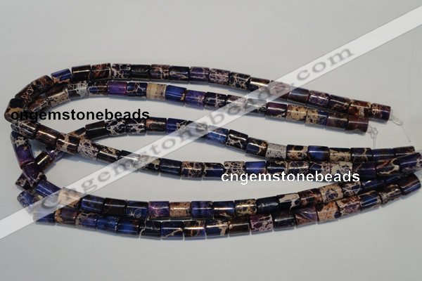 CDI380 15.5 inches 8*10mm tube dyed imperial jasper beads