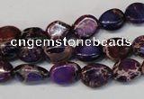 CDI389 15.5 inches 10*12mm nugget dyed imperial jasper beads