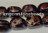 CDI395 15.5 inches 12*16mm nugget dyed imperial jasper beads