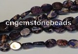 CDI414 15.5 inches 6*8mm oval dyed imperial jasper beads