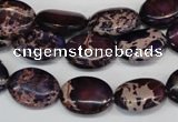 CDI417 15.5 inches 12*16mm oval dyed imperial jasper beads