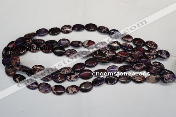 CDI417 15.5 inches 12*16mm oval dyed imperial jasper beads