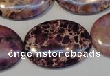 CDI422 15.5 inches 25*35mm oval dyed imperial jasper beads