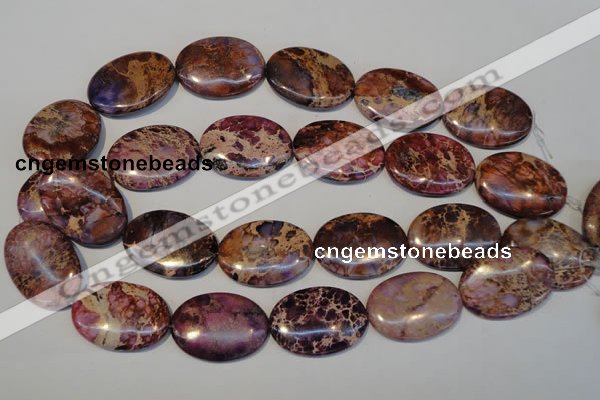 CDI422 15.5 inches 25*35mm oval dyed imperial jasper beads