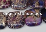 CDI428 15.5 inches 20*20mm square dyed imperial jasper beads