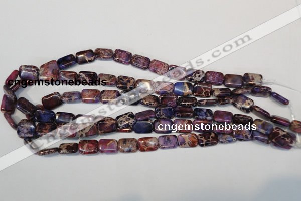 CDI435 15.5 inches 10*14mm rectangle dyed imperial jasper beads