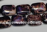 CDI436 15.5 inches 12*16mm rectangle dyed imperial jasper beads