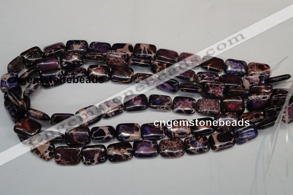 CDI436 15.5 inches 12*16mm rectangle dyed imperial jasper beads