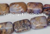 CDI437 15.5 inches 13*18mm rectangle dyed imperial jasper beads