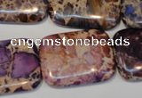 CDI440 15.5 inches 20*30mm rectangle dyed imperial jasper beads