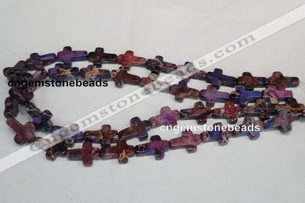 CDI450 15.5 inches 15*20mm cross dyed imperial jasper beads