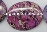 CDI470 15.5 inches 40*50mm oval dyed imperial jasper beads