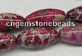 CDI484 15.5 inches 15*30mm rice dyed imperial jasper beads