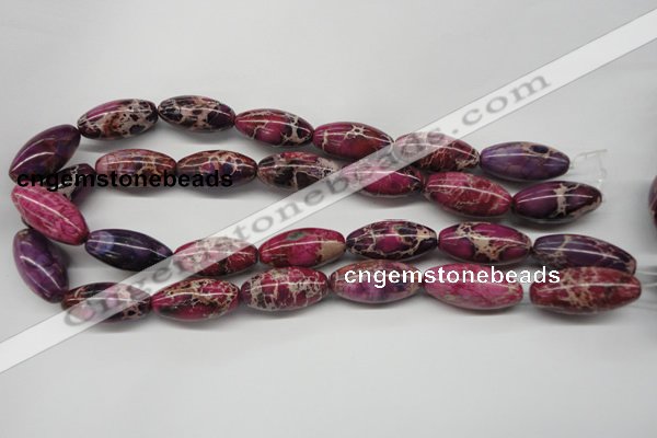 CDI484 15.5 inches 15*30mm rice dyed imperial jasper beads