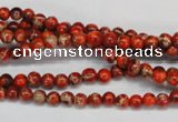 CDI490 15.5 inches 4mm round dyed imperial jasper beads