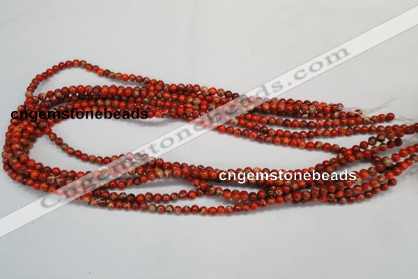 CDI490 15.5 inches 4mm round dyed imperial jasper beads