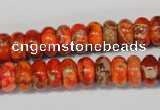 CDI501 15.5 inches 6*10mm rondelle dyed imperial jasper beads