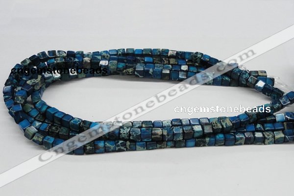 CDI52 16 inches 6*6mm cube dyed imperial jasper beads wholesale