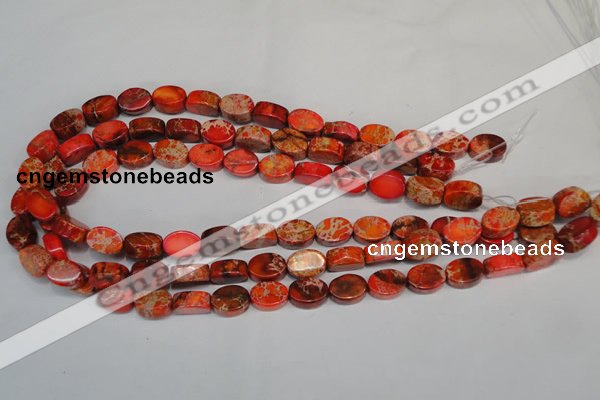 CDI528 15.5 inches 10*14mm oval dyed imperial jasper beads