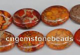 CDI532 15.5 inches 15*20mm oval dyed imperial jasper beads