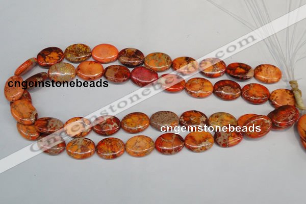 CDI532 15.5 inches 15*20mm oval dyed imperial jasper beads