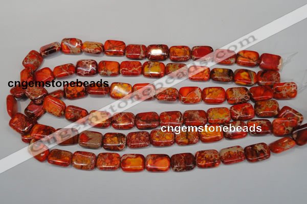 CDI553 15.5 inches 12*16mm rectangle dyed imperial jasper beads