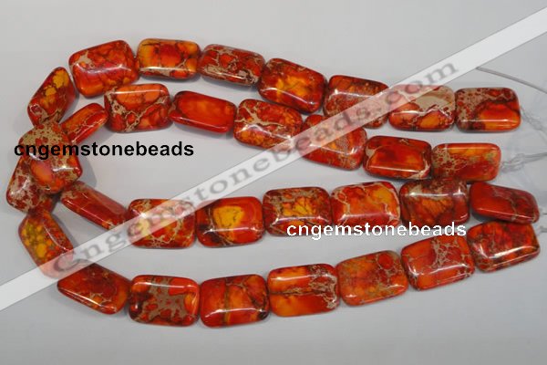 CDI556 15.5 inches 18*25mm rectangle dyed imperial jasper beads