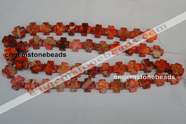 CDI561 15.5 inches 16*16mm cross dyed imperial jasper beads