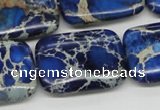 CDI57 16 inches 22*30mm rectangle dyed imperial jasper beads wholesale