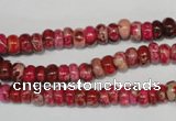 CDI584 15.5 inches 3*6mm rondelle dyed imperial jasper beads