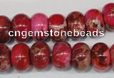 CDI588 15.5 inches 9*14mm rondelle dyed imperial jasper beads