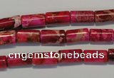 CDI591 15.5 inches 6*12mm tube dyed imperial jasper beads