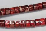 CDI596 15.5 inches 4*8mm tube dyed imperial jasper beads