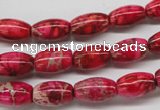 CDI605 15.5 inches 8*12mm rice dyed imperial jasper beads