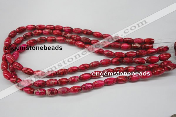 CDI605 15.5 inches 8*12mm rice dyed imperial jasper beads