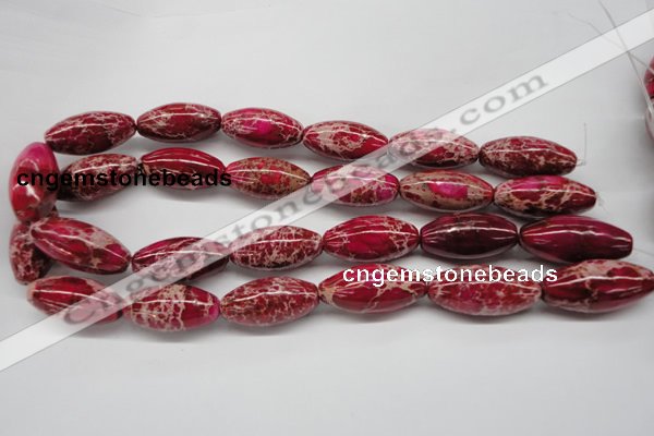 CDI609 15.5 inches 15*30mm rice dyed imperial jasper beads