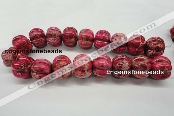 CDI610 15.5 inches 22*30mm pumpkin dyed imperial jasper beads