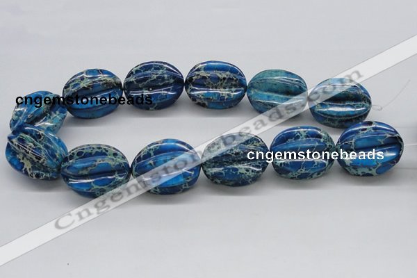 CDI62 16 inches 25*33mm star fruit shaped dyed imperial jasper beads