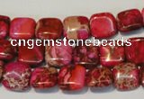 CDI621 15.5 inches 12*12mm square dyed imperial jasper beads