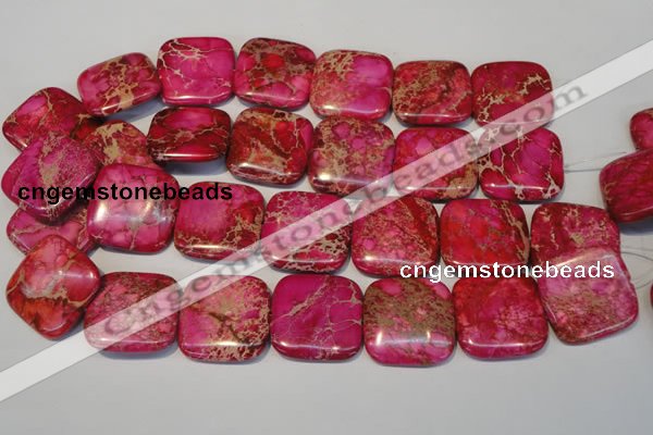 CDI627 15.5 inches 30*30mm square dyed imperial jasper beads