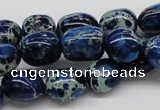 CDI63 16 inches 12*15mm nuggets dyed imperial jasper beads wholesale