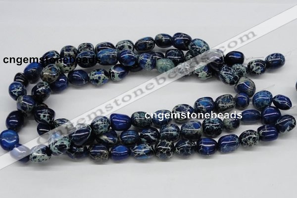 CDI63 16 inches 12*15mm nuggets dyed imperial jasper beads wholesale