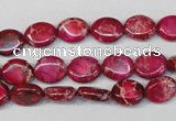 CDI642 15.5 inches 8*10mm oval dyed imperial jasper beads